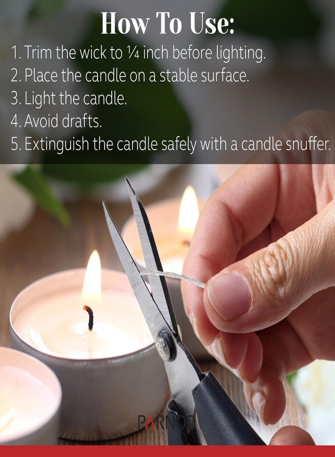PARNOO White Tea Light Candles, 100 Pcs - 4.5-Hour Long Burn Time Small Candles, No Soot, Unscented with Cotton Wick in Metal Cups - Bulk Pack of Candles for Romantic Dinners, Weddings, Spas, & Hotels - Image 5