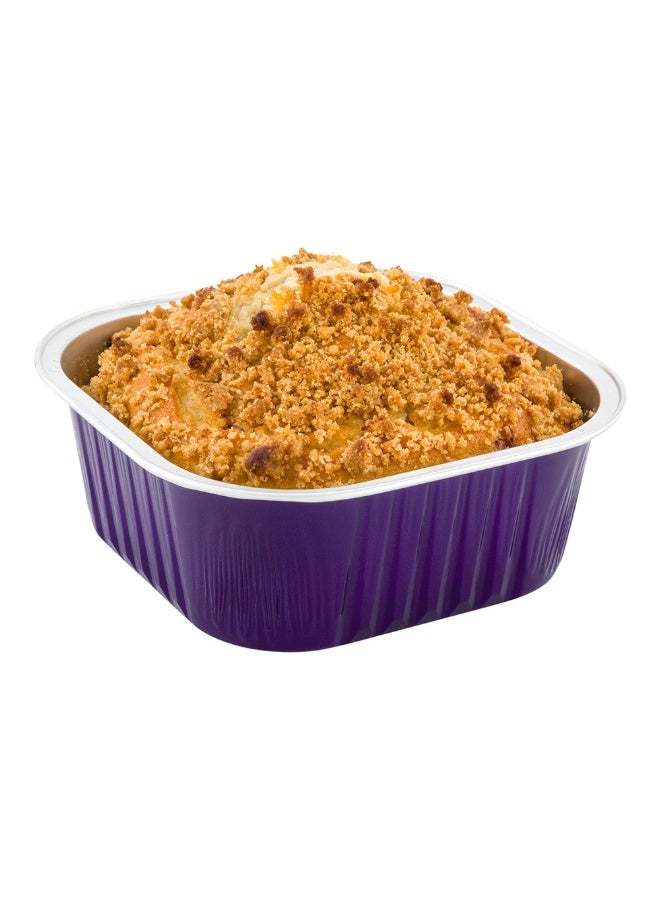 Restaurantware 10 Ounce Disposable Ramekins, 100 Square Creme Brulee Disposable Cups - Oven-Safe, For Cupcakes And Muffins, Purple Aluminum Disposable Baking Cups, Freezer-Safe, Lids Sold Separately - Image 2