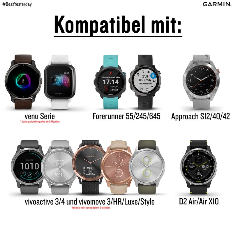 GARMIN سوار ساعة جارمن سريع الإطلاق 20، سيليكون بلون الرمل الفاتح مع أدوات باللون الوردي الذهبي، (010-13114-02) - Image 5