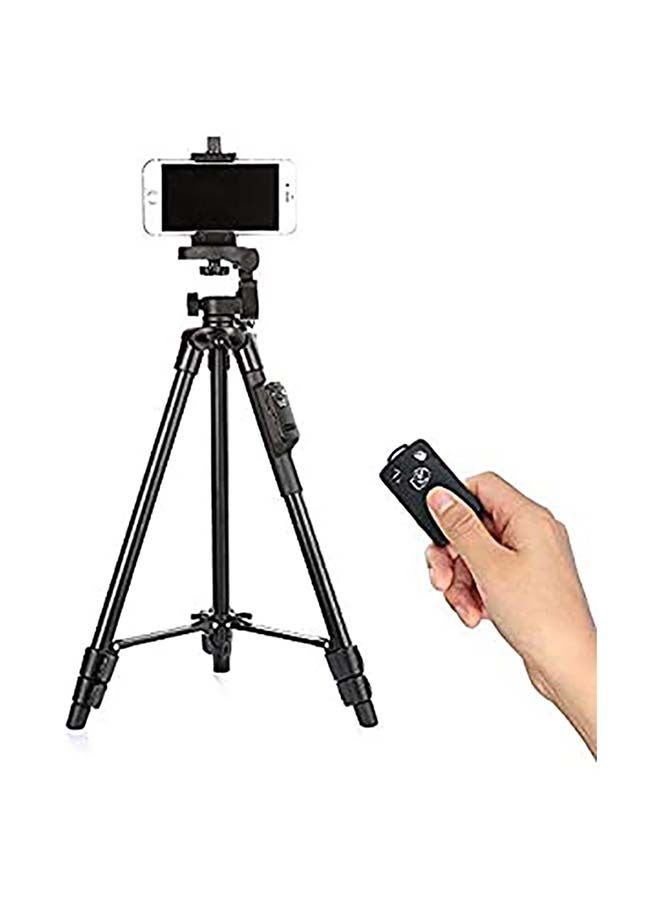VCT-5208 Portable Tripod Stand With Remote Shutter Black - Image 1