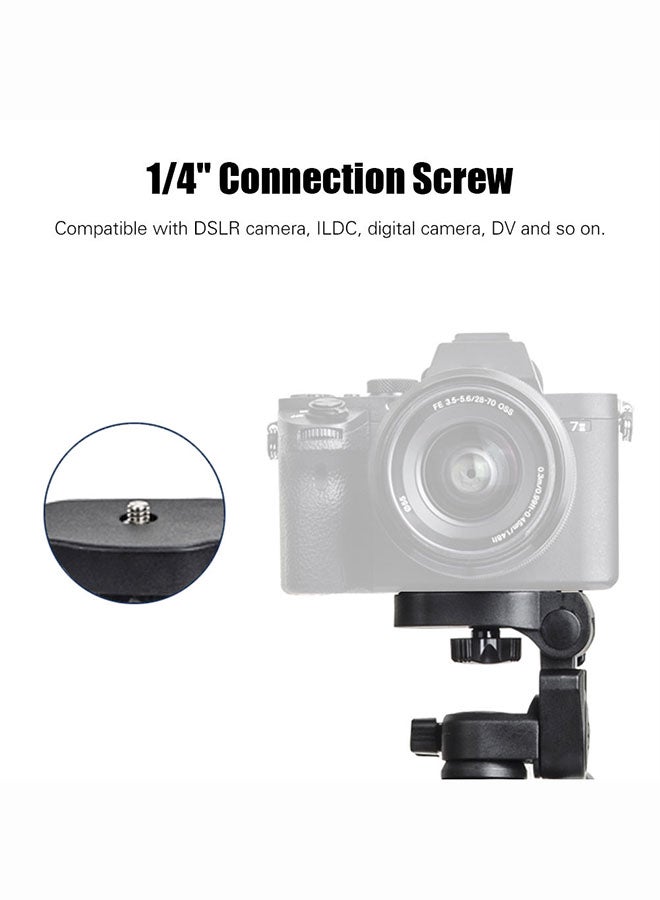 VCT-5208 Portable Tripod Stand With Remote Shutter Black - Image 2