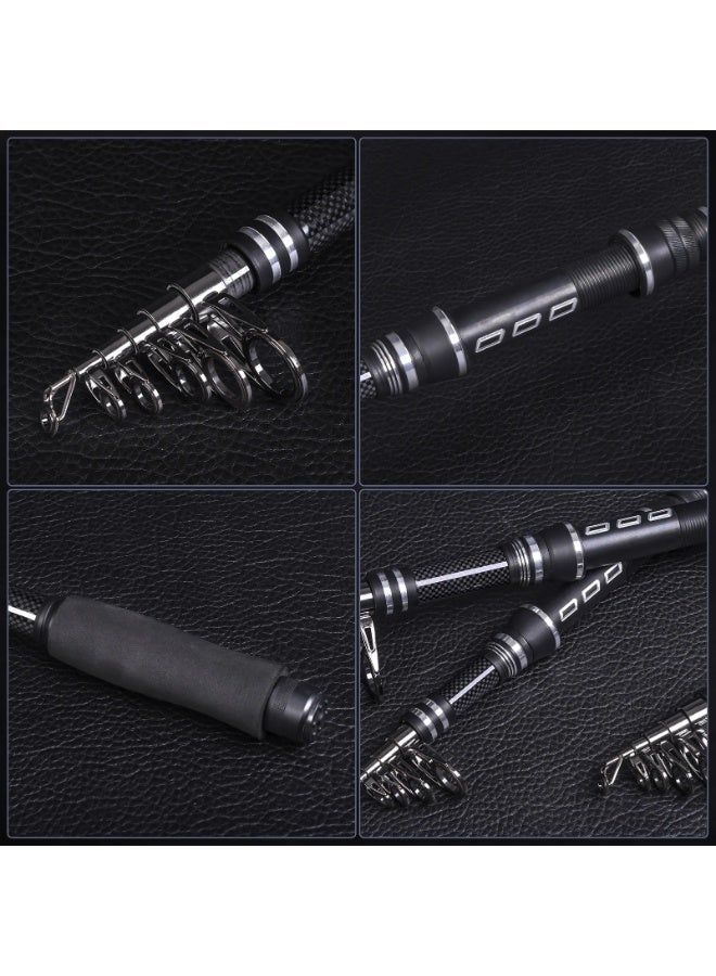 LEOFISHING LEO Telescopic Fishing Rod Set 1.8m – Ultra Light Carbon Fiber Rust-Proof Portable Fishing Rod with Reel, Line & Accessories for Freshwater & Saltwater Angling - Image 2