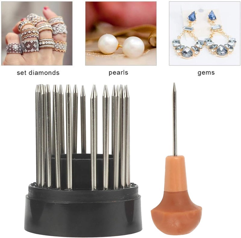 cheekyglo Beading Tools Set, Jewelry Equipment Diamond Bead Grain Tool, for Diamond Stone Setting Graver Jewelry Beading Tool DIY Crafting Jewelry Making - Image 2