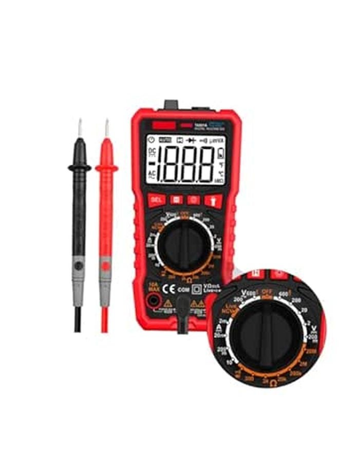 Digital Multimeter Auto Range Voltage Tester with Anti Skid Grip Flashlight Back Storage Pen - Image 1