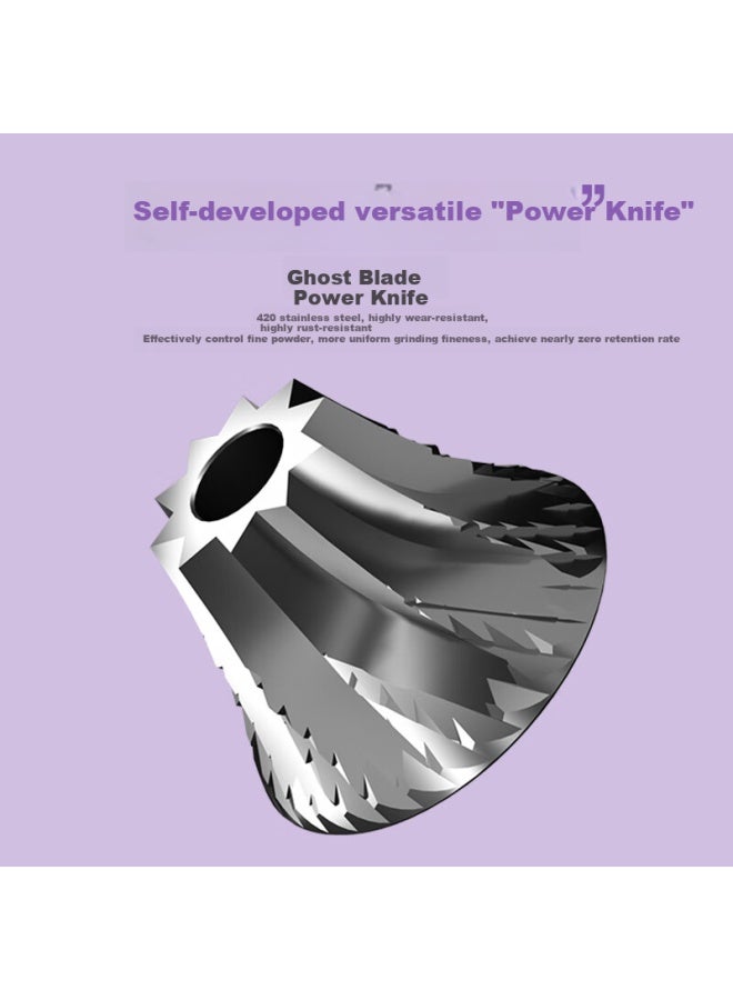 الكوكيناري Cocinare مطحنة قهوة يدوية محمولة Go B38 Ultra، شفرة Ghost Blade Beidai، اللون الأرجواني، هدية عيد الحب Qixi - Image 1