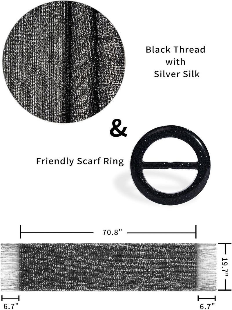 Rheane Shawls and Wraps for Evening Dress, Sparkle Shawls for Women with Buckle - Elegant Wedding Party Formal Shoulder Wrap - Image 3