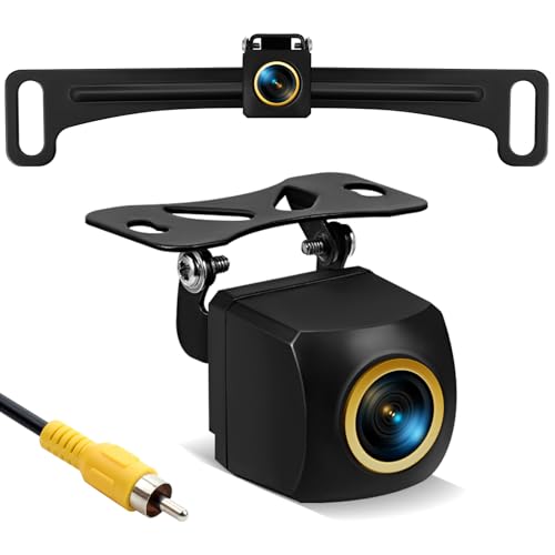 vampolo Backup Camera License Plate Backup Camera for carAHD 1080P Metal 170 Degree Wide Angle Rearview Reversing CameraReverse Rear View Camera for Car Vehicle SUV RV HDAHD - Image 1