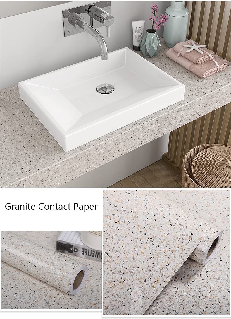 MelunMer Glossy Marble Contact Paper for Countertops Peel and Stick Wallpaper for Kitchen Waterproof Granite White Marble Sticker Self Adhesive Removable Wallpaper 118â€Ã—15.7â€ Easy to Install & Clean - Image 2