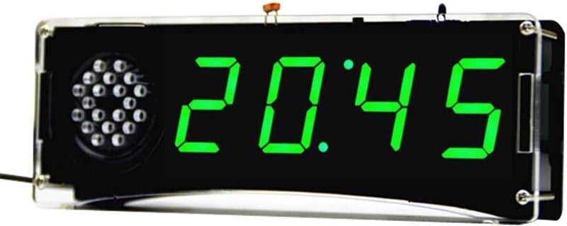 Kunhe DIY Alarm Clock Kit with 4Digit LED and Transparent Case Green  - Image 1