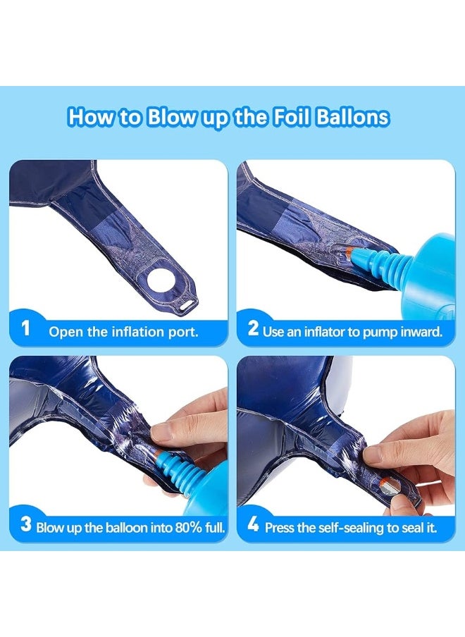 Zhanmai 48 Earth Balloons Set Include 8 Pieces 22 Inch Planet Balloon Global Balloon 40 Pieces 12 Inch World Map Latex Balloon Garland for Travel Theme Space Theme Party Earth Day Decoration Teaching Supplies  - Image 2
