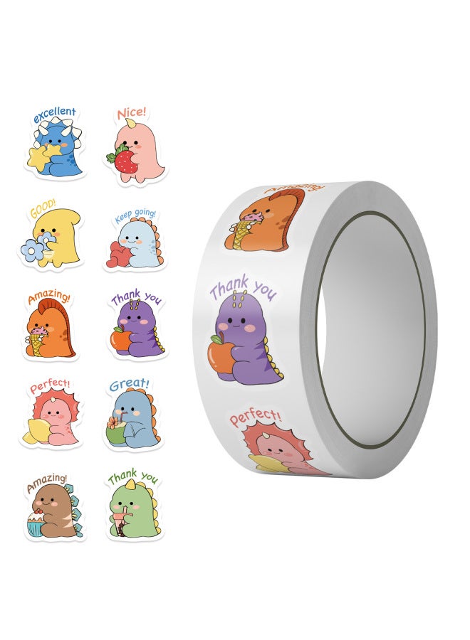 500 Stickers/roll New Roll Stickers Collection Cartoon Handbook Stickers Creative Sealing Stickers Decorative Mobile Phone Case
