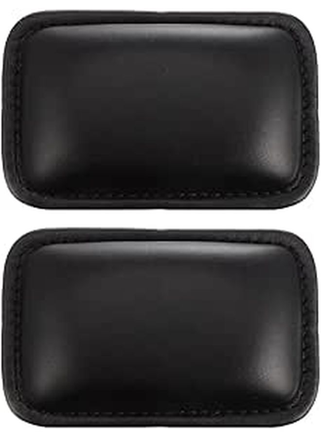 2pcs Black Leather Wrist Rest Set For Keyboard And Mouse Ergonomic Computer Support Pad With Elbow Cushion For Office Desk Comfort Gaming - Image 1