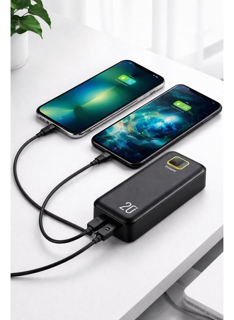 Fonemi FONEMI P13 20000mAh Power Bank with Built in Cables & LED Display - Image 2