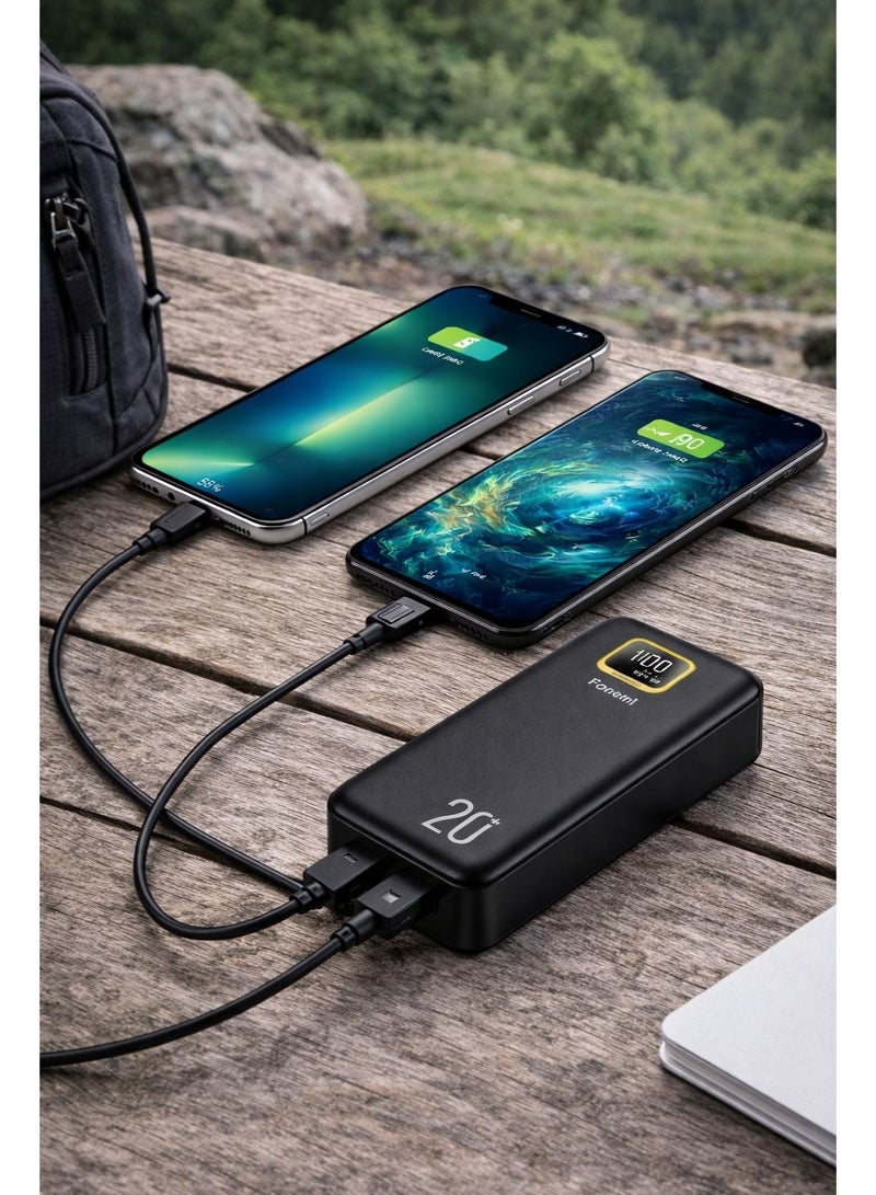 Fonemi FONEMI P13 20000mAh Power Bank with Built in Cables & LED Display - Image 4