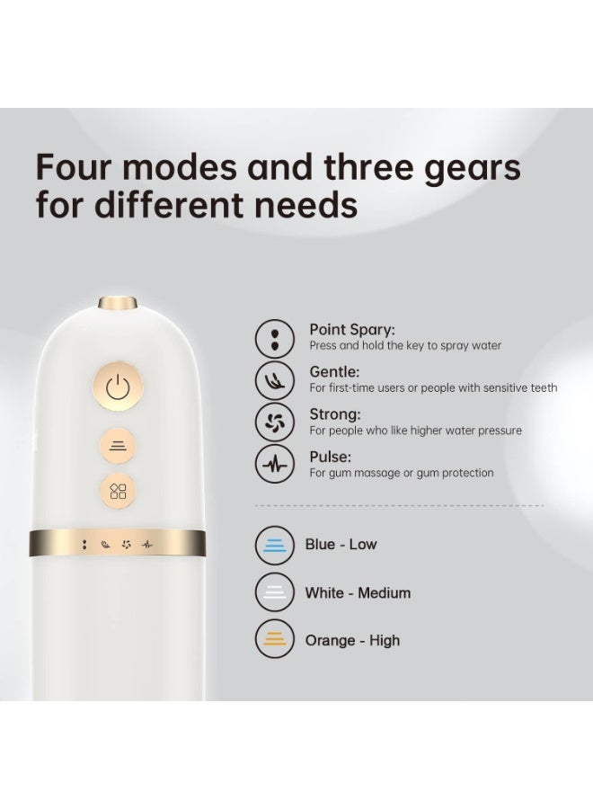 Zikra Water Flosser Cordless, 12oz Large Tank Water Dental Flosser for Teeth Cleaning and Flossing Oral Irrigator/ 5 Modes with 7 Tips, IPX7 Waterproof Dental Flosser - Image 4