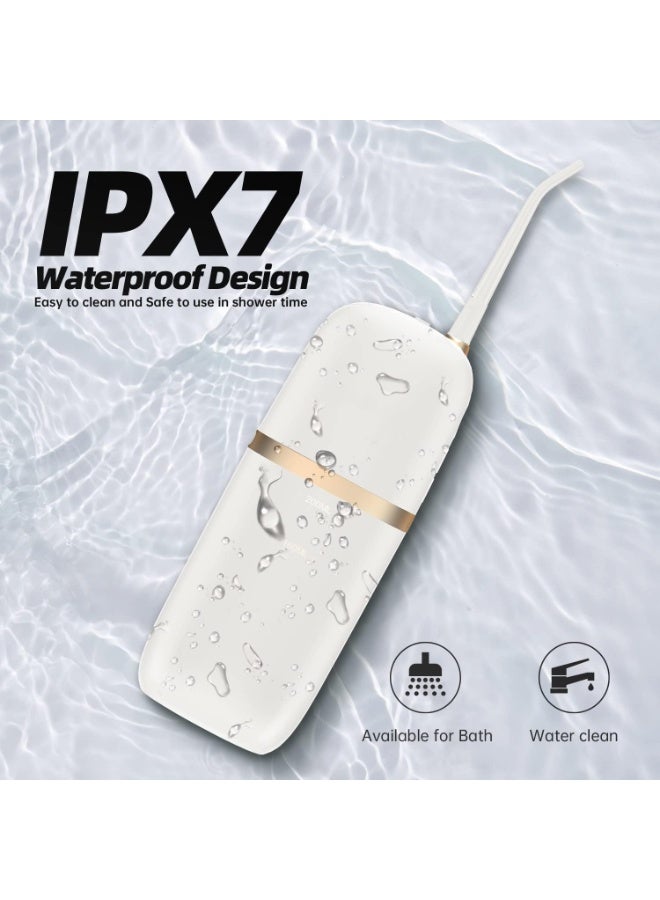 Zikra Water Flosser Cordless, 12oz Large Tank Water Dental Flosser for Teeth Cleaning and Flossing Oral Irrigator/ 5 Modes with 7 Tips, IPX7 Waterproof Dental Flosser - Image 5