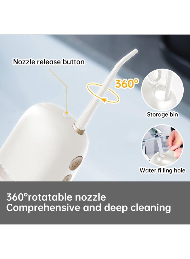 Zikra Water Flosser Cordless, 12oz Large Tank Water Dental Flosser for Teeth Cleaning and Flossing Oral Irrigator/ 5 Modes with 7 Tips, IPX7 Waterproof Dental Flosser - Image 3