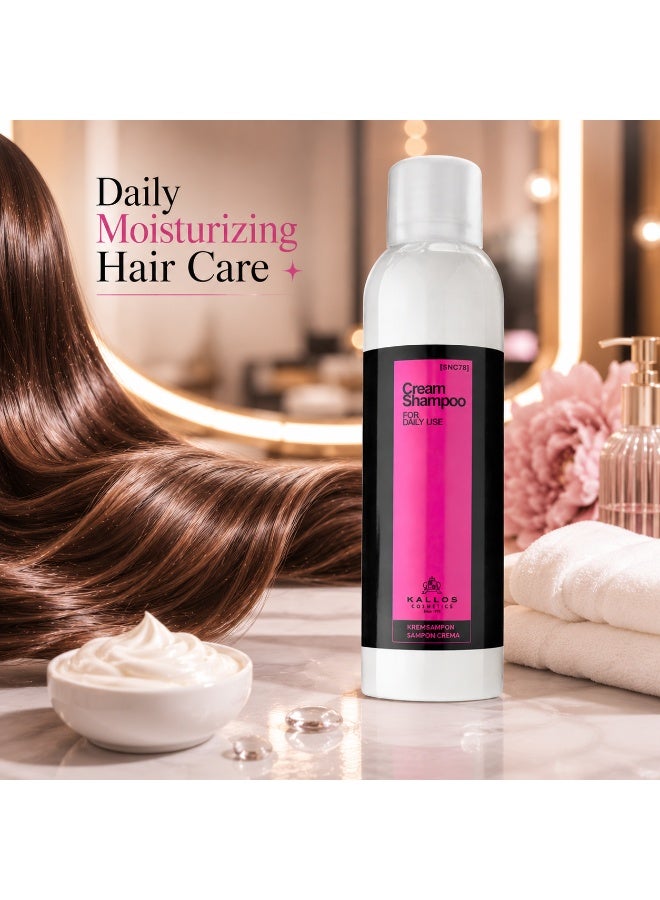 KALLOS Cream Shampoo 700ml – Nourishing Daily Shampoo for Hair Hydration - Image 3