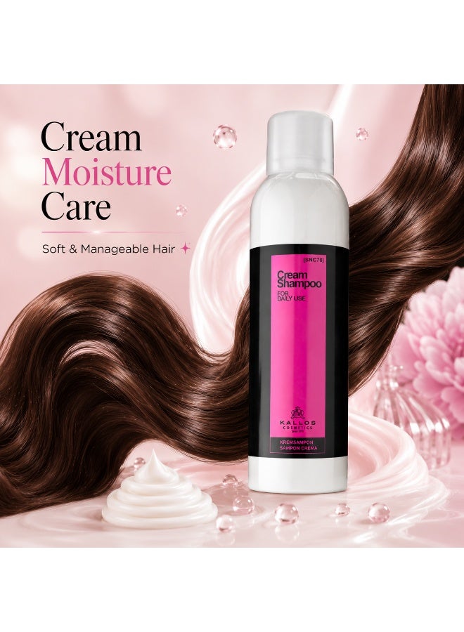 KALLOS Cream Shampoo 700ml – Nourishing Daily Shampoo for Hair Hydration - Image 2