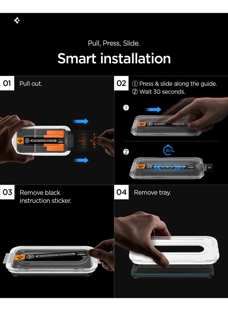 Spigen GLAStR EZ Fit PRO Samsung Galaxy S26 ULTRA Screen Protector [2 PACK] Premium Tempered Glass [Aluminum-Enhanced Durability] Impact resistance | Auto Alignment | Case Friendly - 2 PACK - Image 5