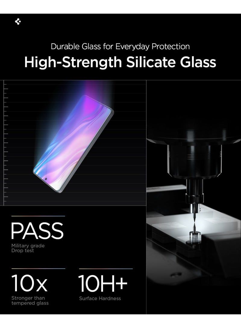 Spigen حماية شاشة GLAStR EZ Fit PRO لهاتف سامسونج جالاكسي S26 ULTRA [عبوة 2] زجاج مقسى فاخر [تعزيز المتانة بالألمنيوم] مقاومة للصدمات | محاذاة تلقائية | متوافق مع الجرابات - عبوة 2 - Image 5