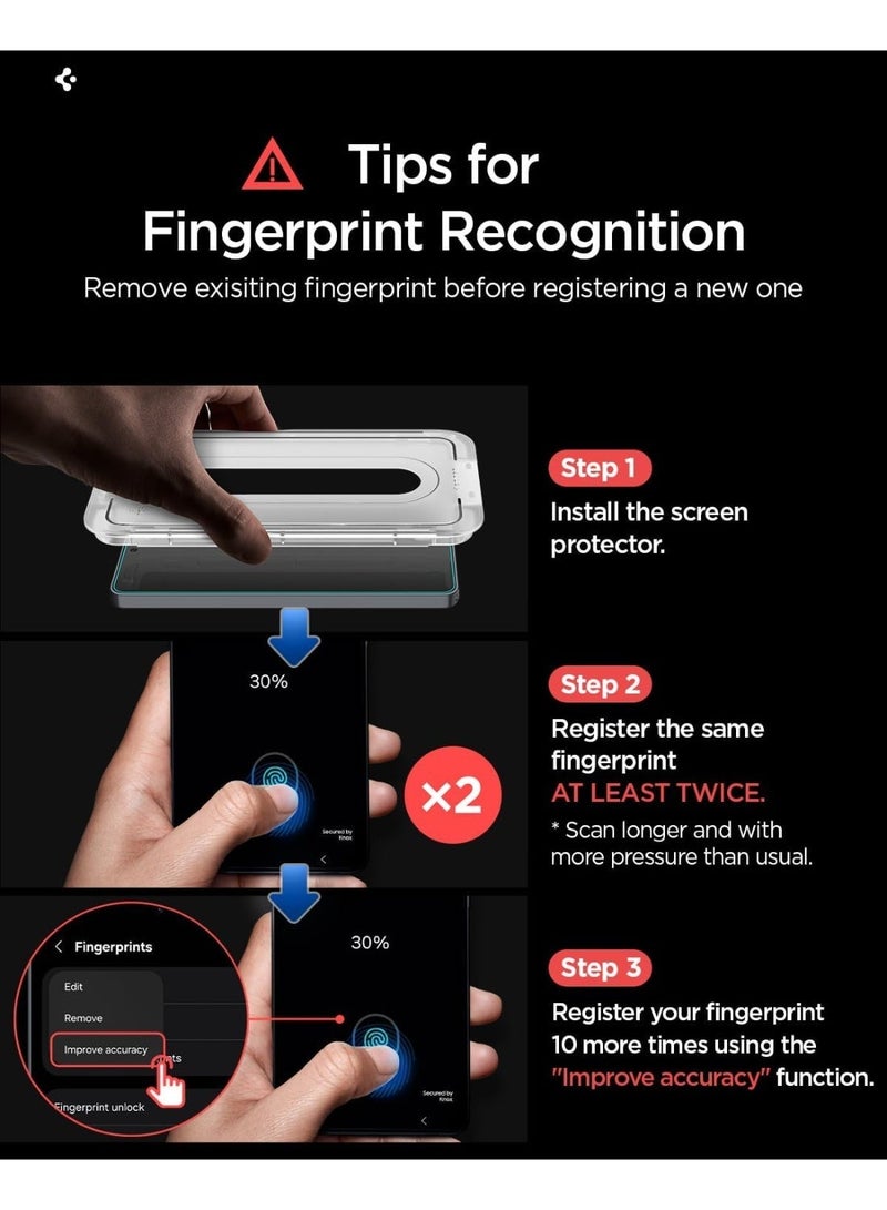 Spigen حماية شاشة GLAStR EZ Fit PRO لهاتف سامسونج جالاكسي S26 ULTRA [عبوة 2] زجاج مقسى فاخر [تعزيز المتانة بالألمنيوم] مقاومة للصدمات | محاذاة تلقائية | متوافق مع الجرابات - عبوة 2 - Image 3