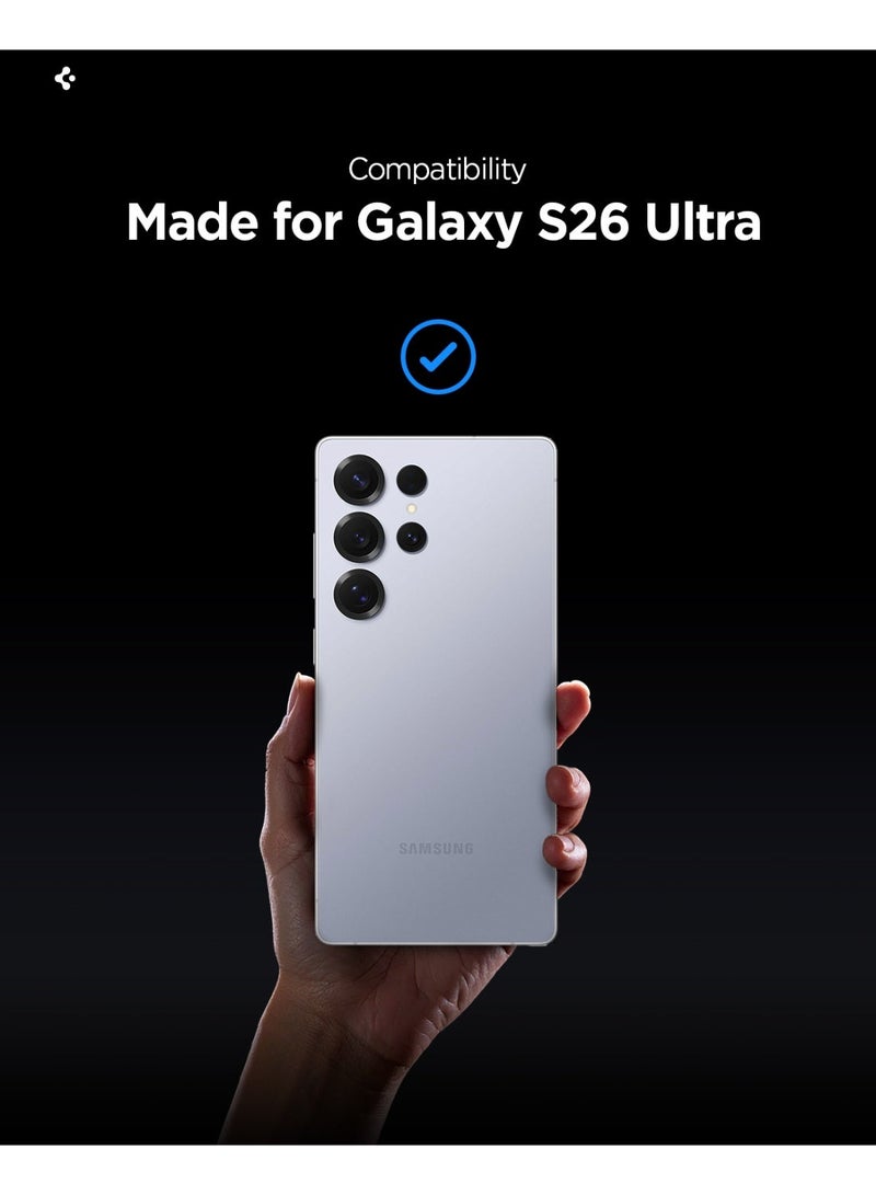 Spigen حماية شاشة GLAStR EZ Fit PRO لهاتف سامسونج جالاكسي S26 ULTRA [عبوة 2] زجاج مقسى فاخر [تعزيز المتانة بالألمنيوم] مقاومة للصدمات | محاذاة تلقائية | متوافق مع الجرابات - عبوة 2 - Image 2