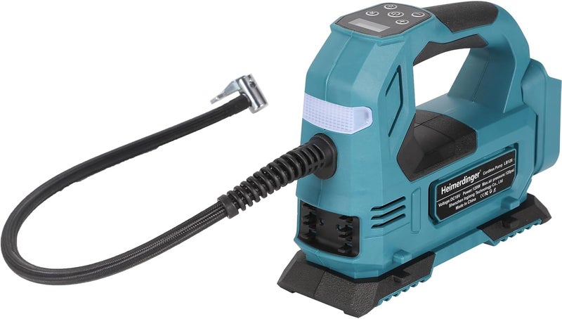 Heimerdinger LB126 Cordless Tire Inflator - 120W Digital Air Pump, 120PSI, 18V, Dual Power Mode - Image 2