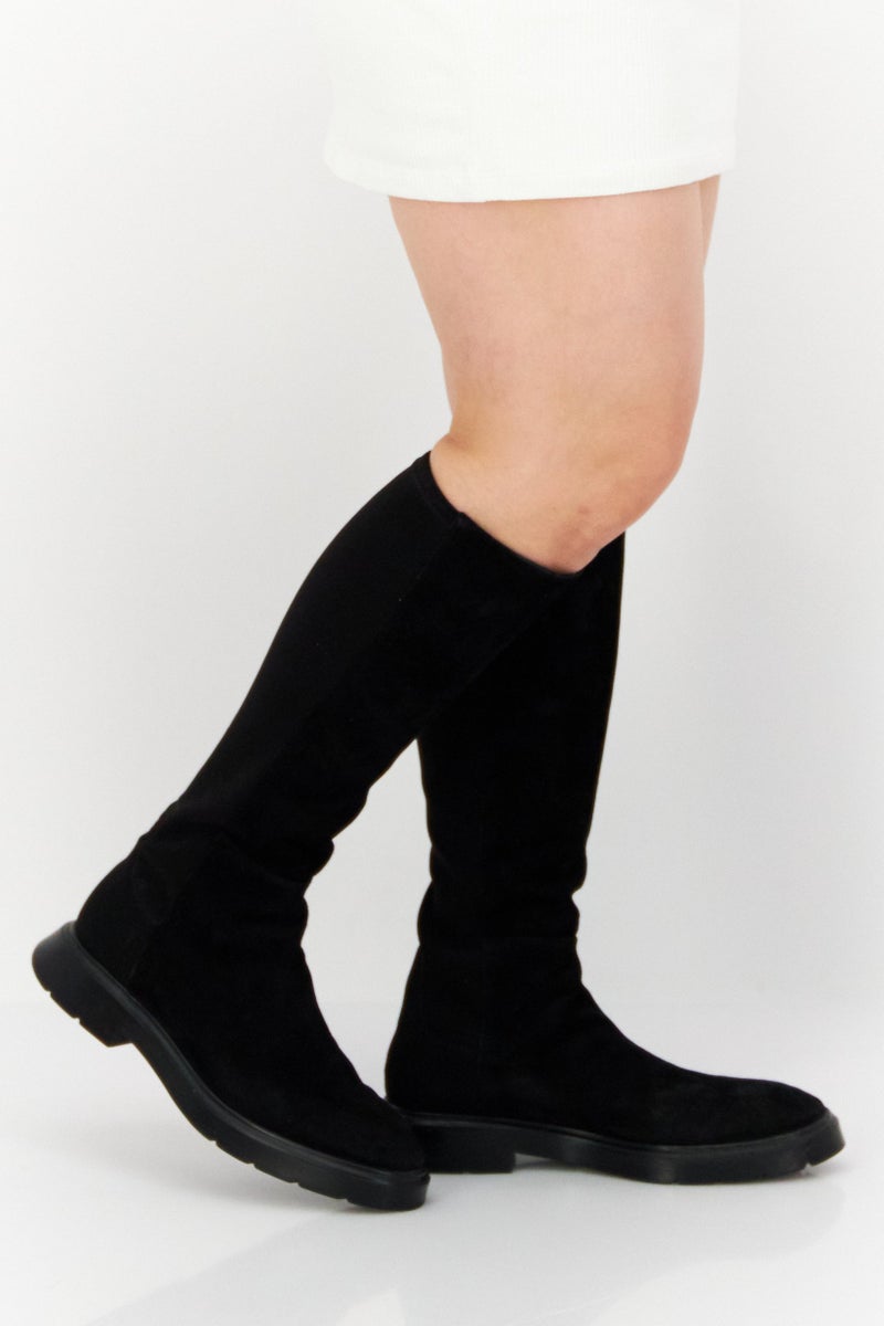 STUART WEITZMAN Women Suede Closed Toe Boots, Black - Image 2