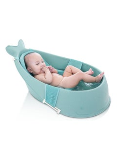 BLOOMING TIME Infant Bath Tub with Safety Mesh Lining - Portable Non-Slip Design, Quick-Dry Net & Drain Plug for Newborn to Toddler (0-6 Years)  - Image 1