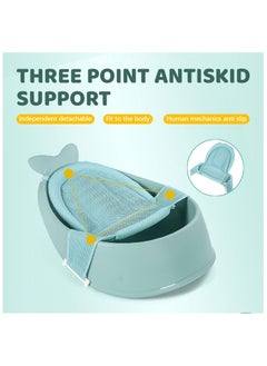 BLOOMING TIME Infant Bath Tub with Safety Mesh Lining - Portable Non-Slip Design, Quick-Dry Net & Drain Plug for Newborn to Toddler (0-6 Years)  - Image 2