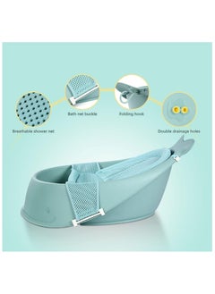 BLOOMING TIME Infant Bath Tub with Safety Mesh Lining - Portable Non-Slip Design, Quick-Dry Net & Drain Plug for Newborn to Toddler (0-6 Years)  - Image 4
