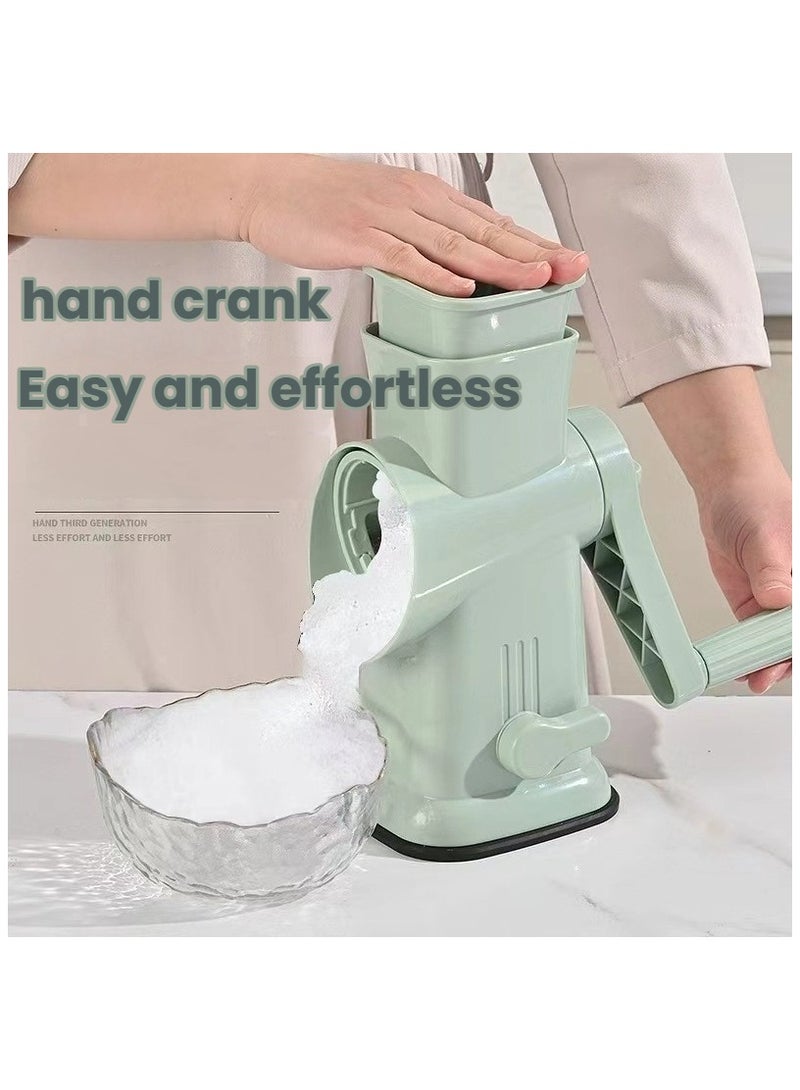 عام مُصَنِّع الثلج المُقْشَر اليدوي الصغير المنزلي بكرات صخرية يدوية ، وهو مصنع ثلج يُهِدِّد الثلج بسهولة وينتج الشوبي ، ويسهل صنع الآيس كريم في الصيف. - Image 1