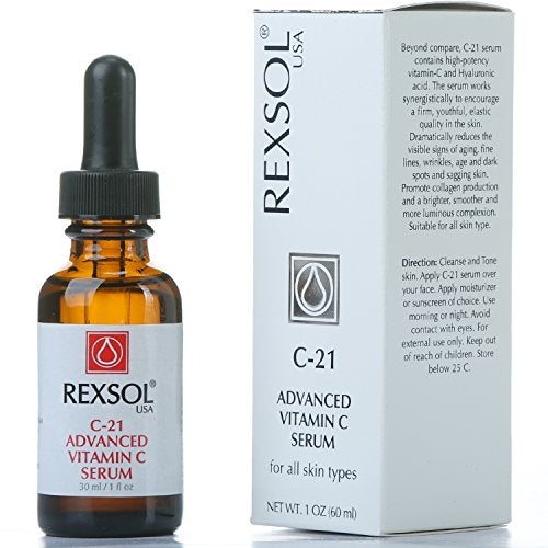 REXSOL 21 ADVANCED VITAMIN C SERUM ORGANIC VITAMIN C SERUM FOR FACE NATURAL VITAMIN C SERUM DARK SPOT CORRECTOR FOR FACE 30 ml 1 fl oz - Image 2