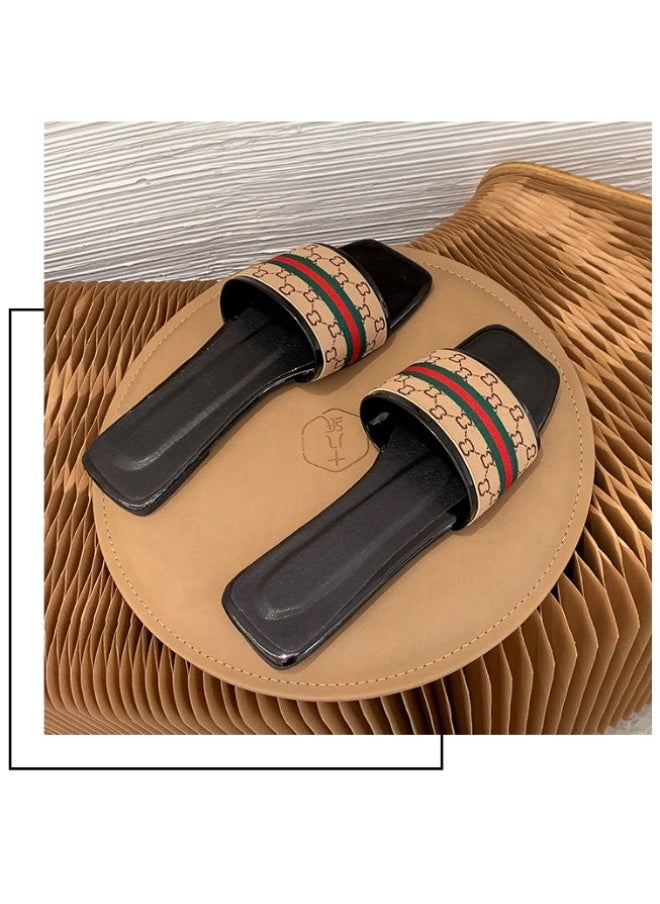 Rup Art Ladies Party Simple PU Slippers Summer Women Casual Slippers Flat Light Weight  - Image 3