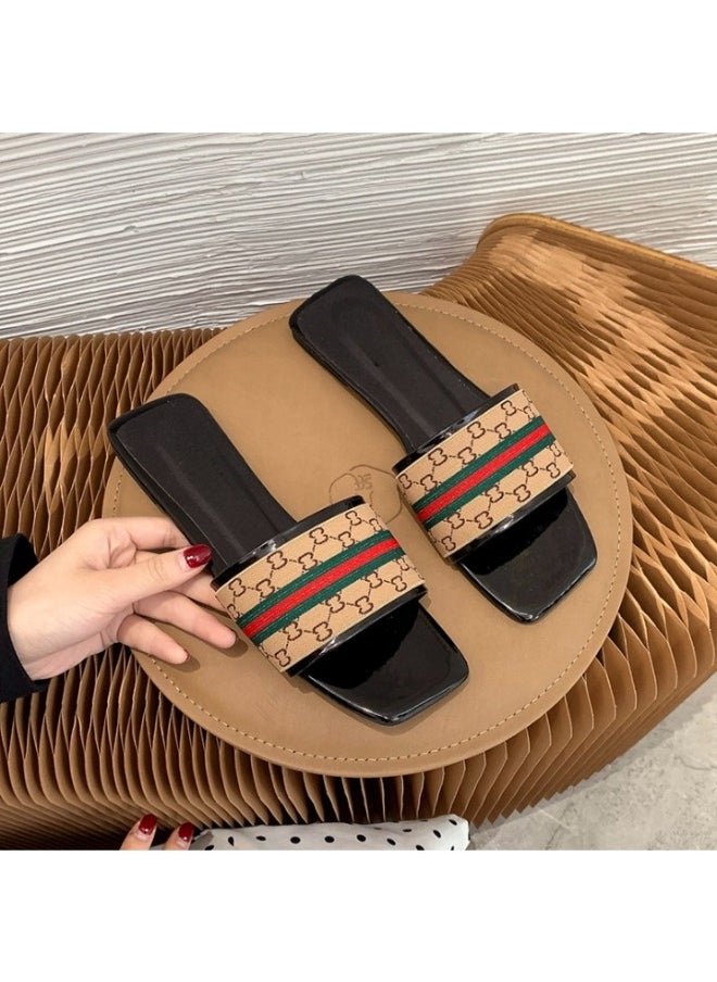 Rup Art Ladies Party Simple PU Slippers Summer Women Casual Slippers Flat Light Weight  - Image 2