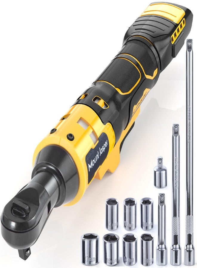 Mount Jasper For DEWALT 20V MAX, 3/8" Brushless Cordless Ratchet - 45 ft-lb Torque, 1700 RPM, Variable Speed, Fwd/Rev, LED Light | with Socket Set (10-17mm), 1/4" Adapter and 3"/6"/10" Extension Rods - Image 1