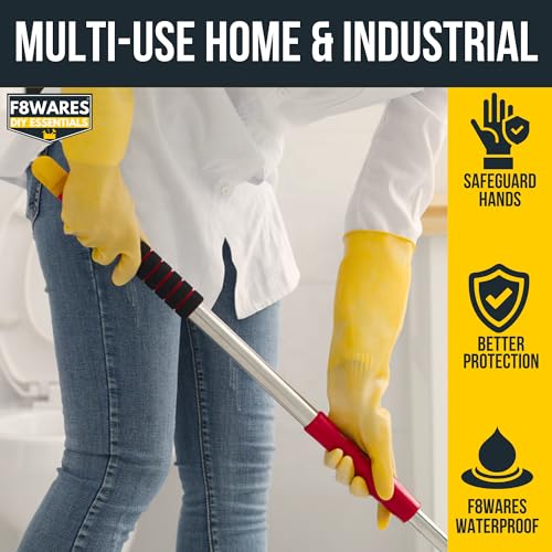 F8WARES Pack of 2 16-Inch Long Rubber Gloves for Cleaning, Washing Utensils, Gardening, Dishwashing, Kitchen and Bathroom Use - Image 4