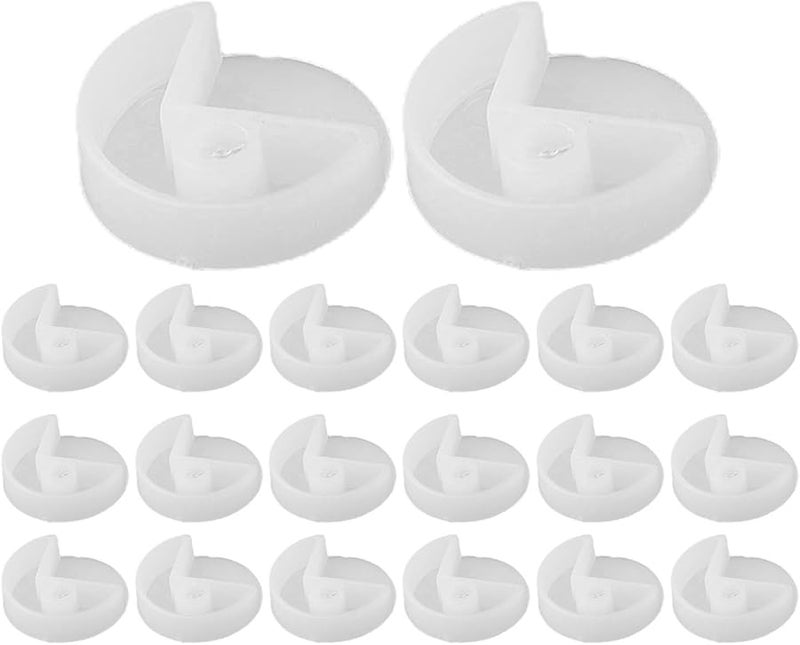 مشابك تركيب مرايا بدون إطار 20 قطعة مجموعة تثبيت بلاستيكية مع مسامير ارتفاع 5 مم - Image 4