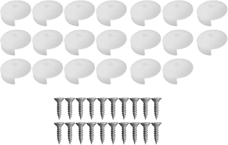 مشابك تركيب مرايا بدون إطار 20 قطعة مجموعة تثبيت بلاستيكية مع مسامير ارتفاع 5 مم - Image 3