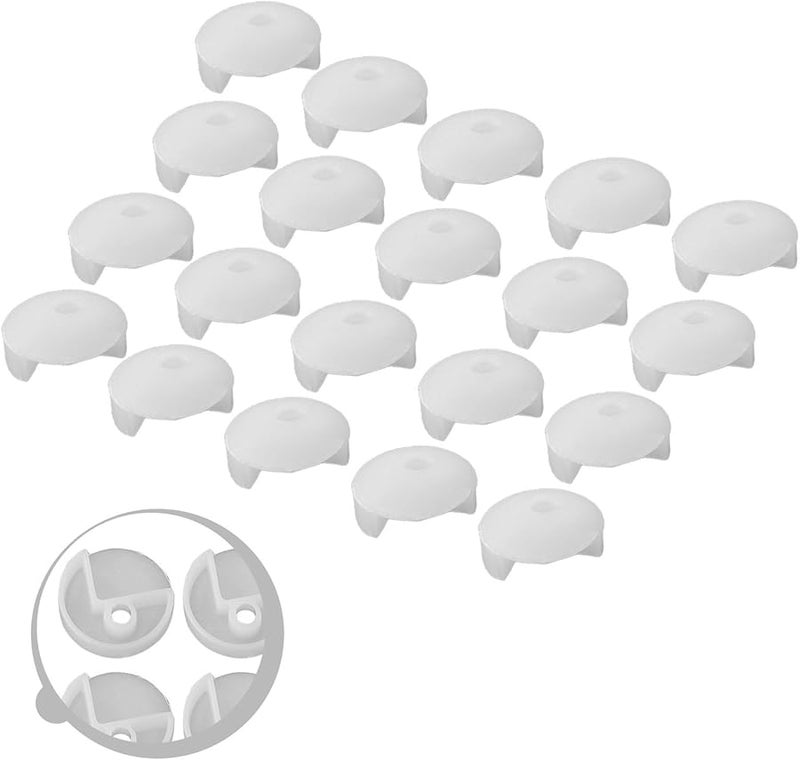 مشابك تركيب مرايا بدون إطار 20 قطعة مجموعة تثبيت بلاستيكية مع مسامير ارتفاع 5 مم - Image 5