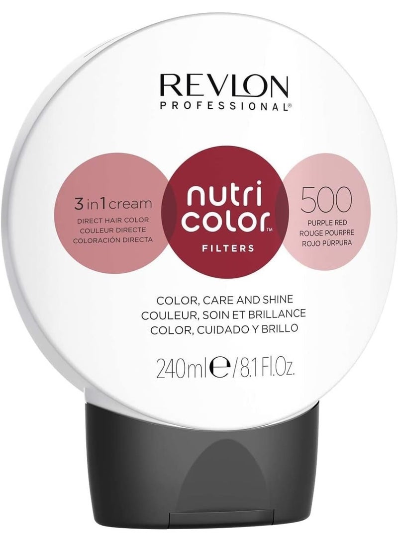 Revlon Professional Nutri Color Filters Revlon NutriColor Filter Rouge Pourpre 500 240ml - Image 1