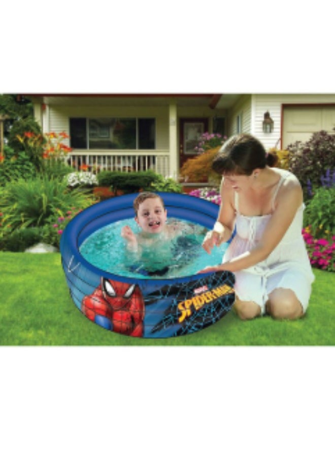 MARVEL Marvel Spiderman Inflatable Pool for Kids - 3-Ring Swimming Pool (80cm x 30cm), Ideal for Toddlers, Infants, and Babies for Backyard, Indoor & Outdoor Fun, Pool Parties, and Games | Ages 3-8  - Image 3