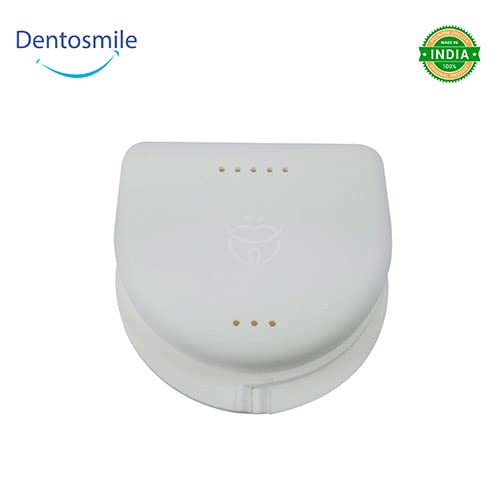 Dentosmile Dental Orthodontic Retainer/Aligner Case/Box/Mouth Guard and Denture Storage in White Colour - Image 2
