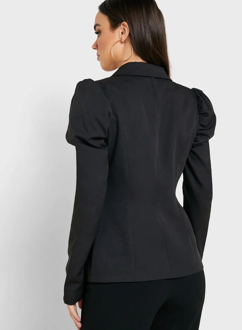 Missguided Puff Sleeve Blazer Co Ord