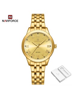 NAVIFORCE NAVIFORCE Women's Analog Round Shape Stainless Steel Wrist Watch NF5032 S/W/RG 