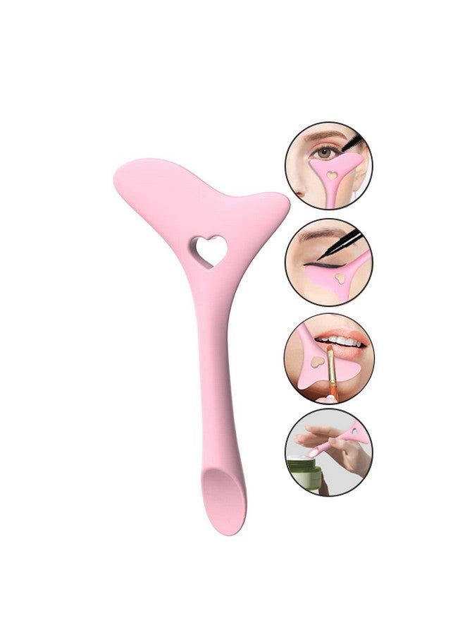 LLWEIMIXW Eyeliner Stencils Wing Tips Silicone Eyeliner Aid Marscara Drawing Aid Lipstick Wearing Aid Face Cream/Mask Applicator Easy Makeup Tool Resusable - Image 1