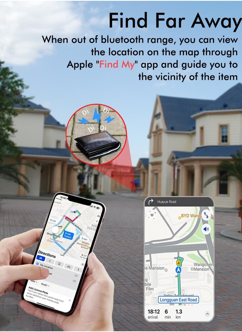 اكس كوبس بطاقة ذكية ، مكتشف محفظة ، محفظة شحن لاسلكية تعمل مع Apple Find My (iOS فقط) ، الباحث عن العناصر للمحفظة ، علامات الأمتعة ، الهاتف ، جوازات السفر والمزيد (حزمة واحدة أسود) ...  - Image 5