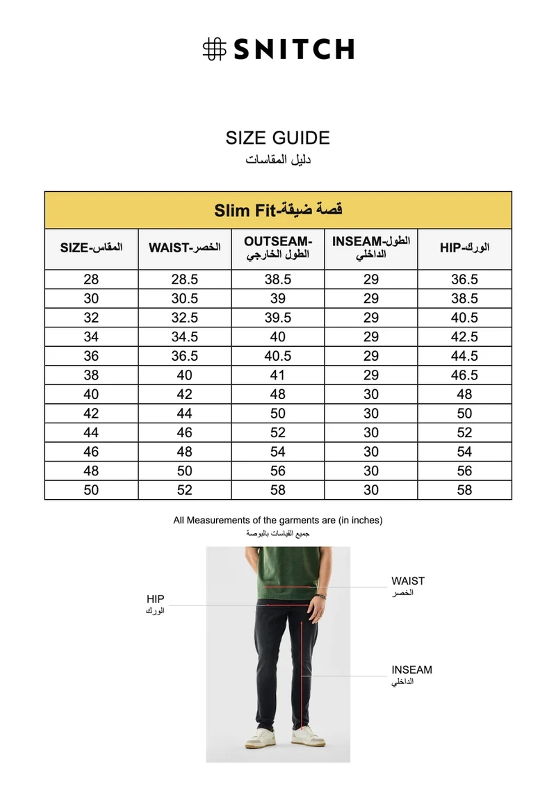 Snitch Black Tapered Slim Fit Jeans for Men | Best Price UAE