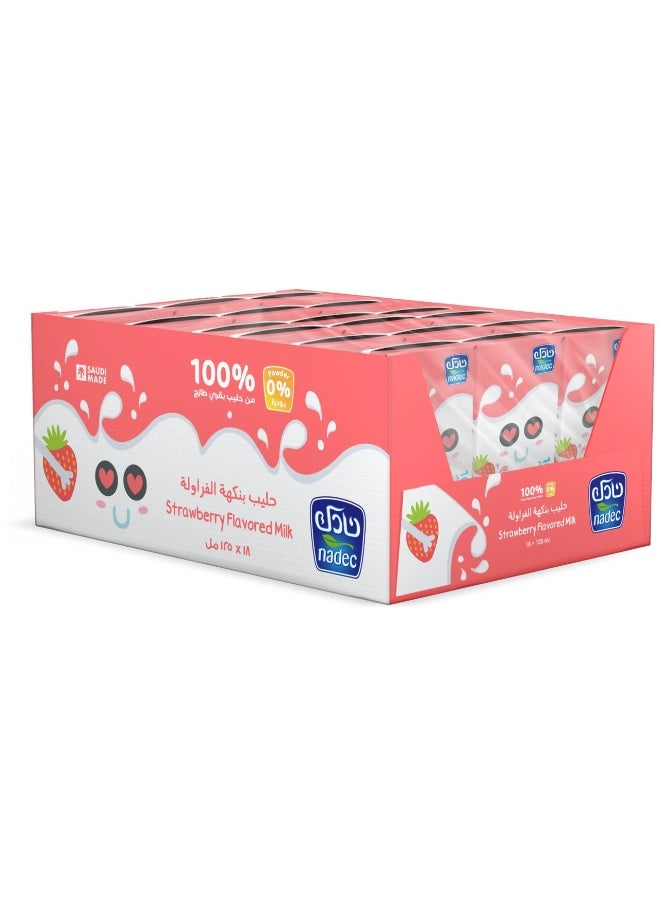 Nadec Long Life Strawberry Milk 18x125ml